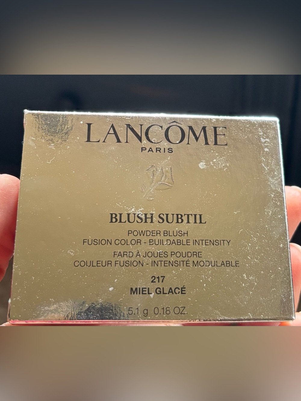 Lancome Blush Subtil Powder Blush in 217 Miel Glace (Black Compact)